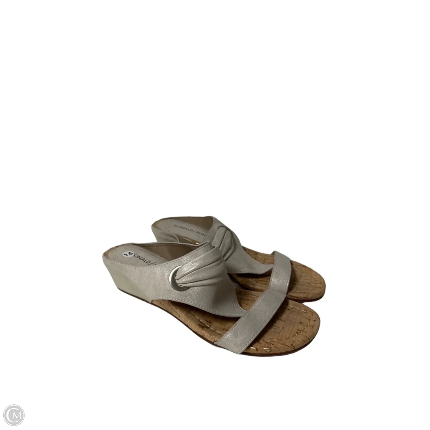 Shoes Heels Wedge By Donald Pliner In Silver, Size: 7.5