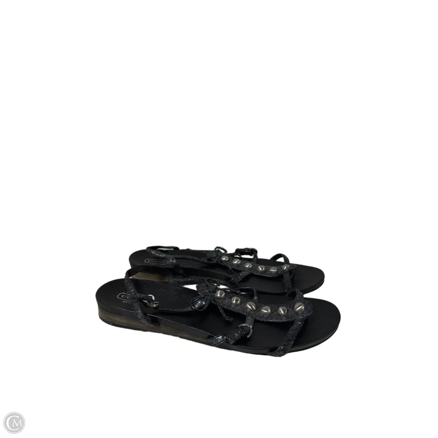 Sandals Designer By Coach In Black, Size: 7.5