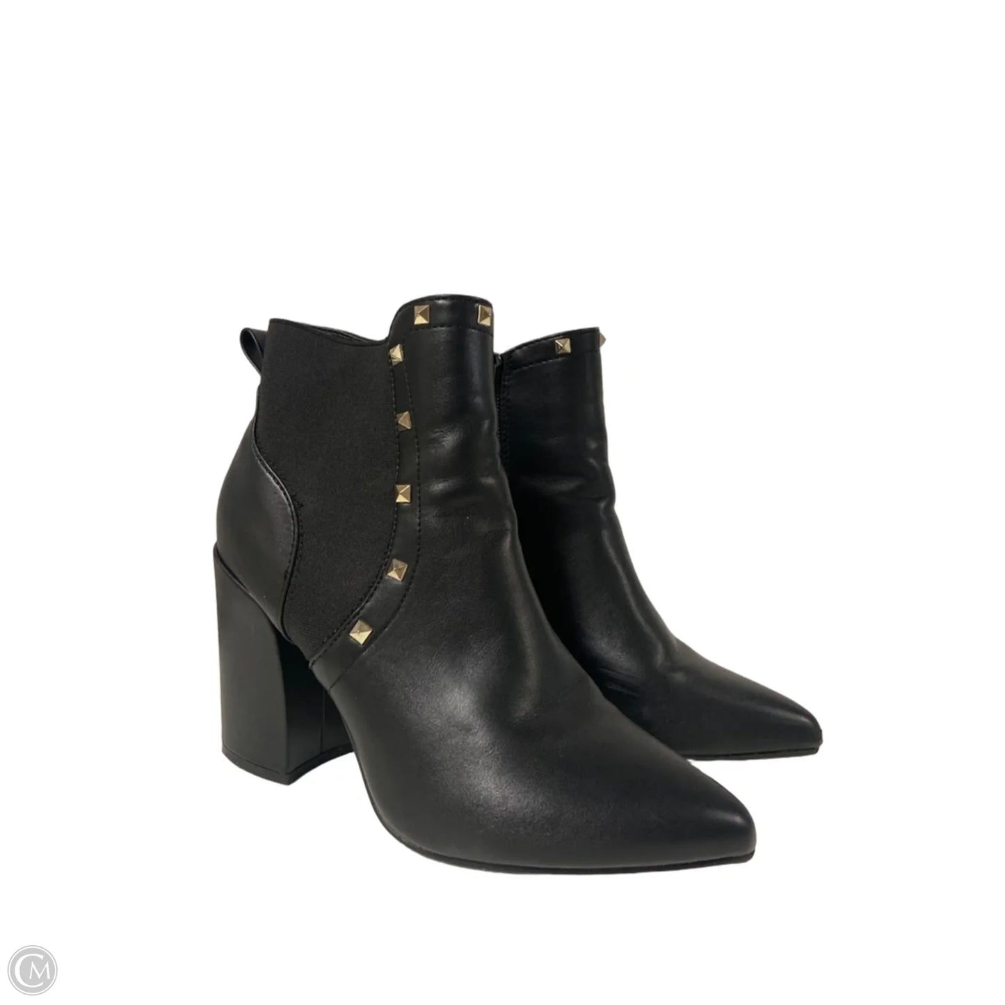 Boots Ankle Heels By Clothes Mentor In Black, Size: 7