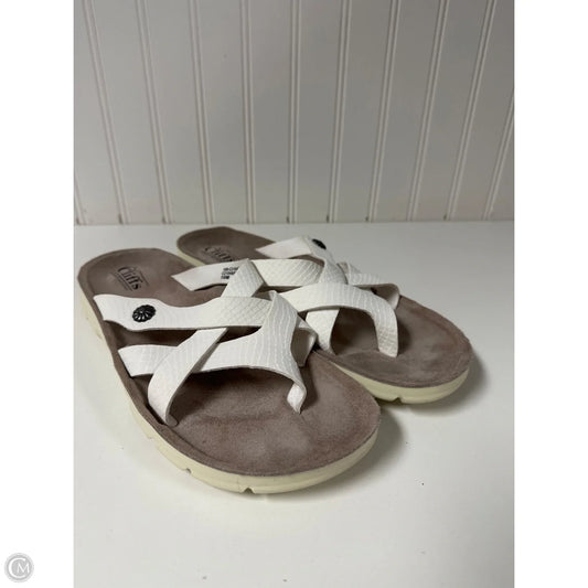 Sandals Flip Flops By Cliffs By White Mountain In White, Size: 10