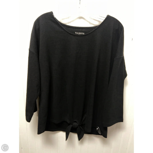 Top Long Sleeve By Talbots In Black, Size: L