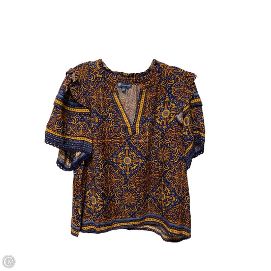 Top Short Sleeve By Democracy In Brown, Size: L