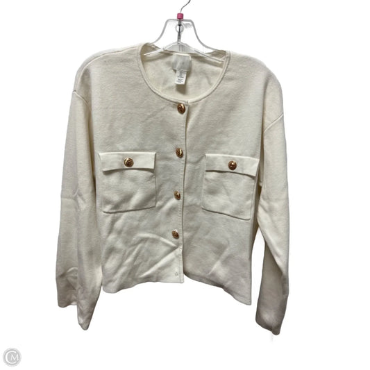 Cardigan By H&m In White, Size: L