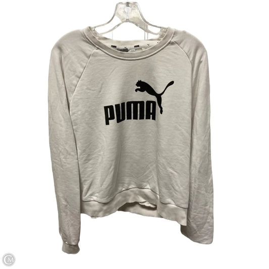 Athletic Sweatshirt Crewneck By Puma In White, Size: L