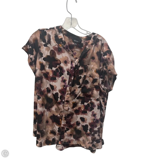 Top Short Sleeve By Simply Vera In Pink, Size: 1x