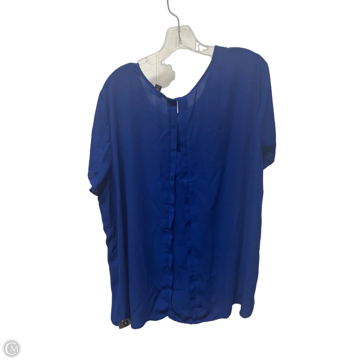 Top Short Sleeve By Worthington In Blue, Size: 3x