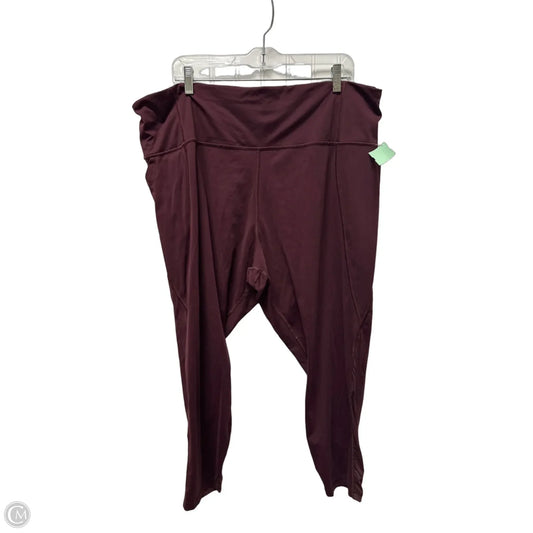 Athletic Leggings By Athleta In Purple, Size: 3x