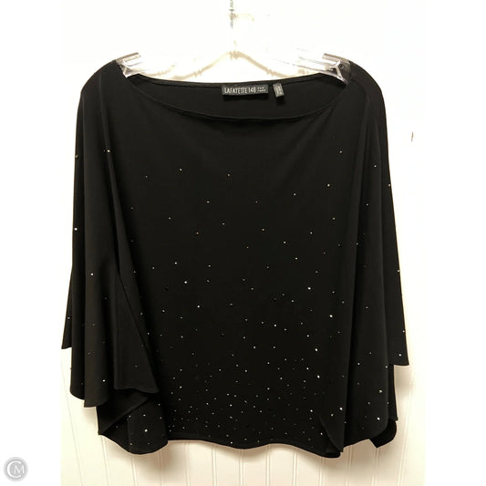 Top Long Sleeve Designer By Lafayette 148 In Black, Size: L