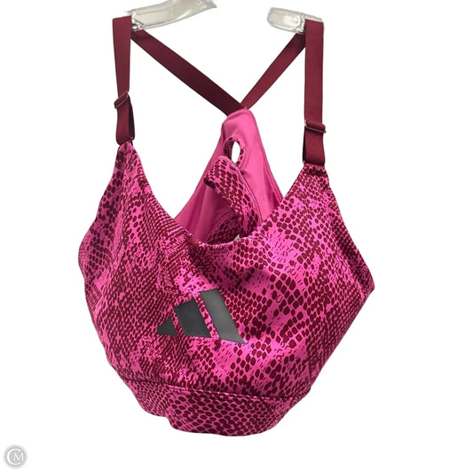 Athletic Bra By Adidas In Pink, Size: L