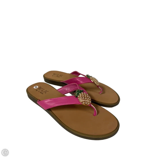 Sandals Flats By Clothes Mentor In Pink, Size: 8