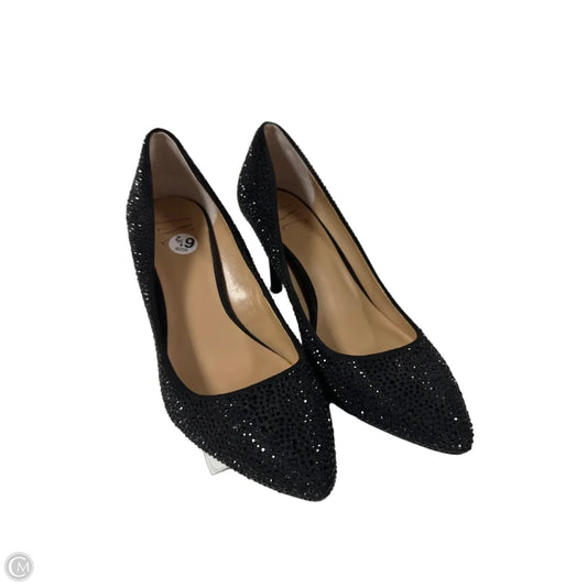 Sandals Heels Kitten By Inc In Black, Size: 6.5