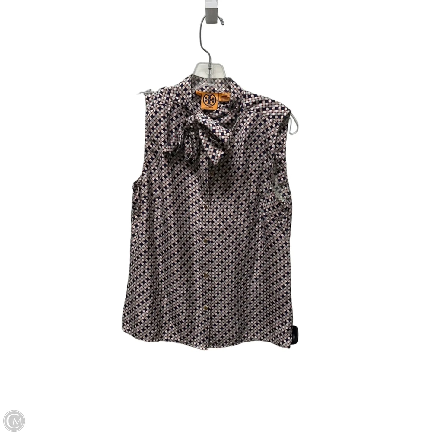 Top Sleeveless Designer By Tory Burch In Blue, Size: L