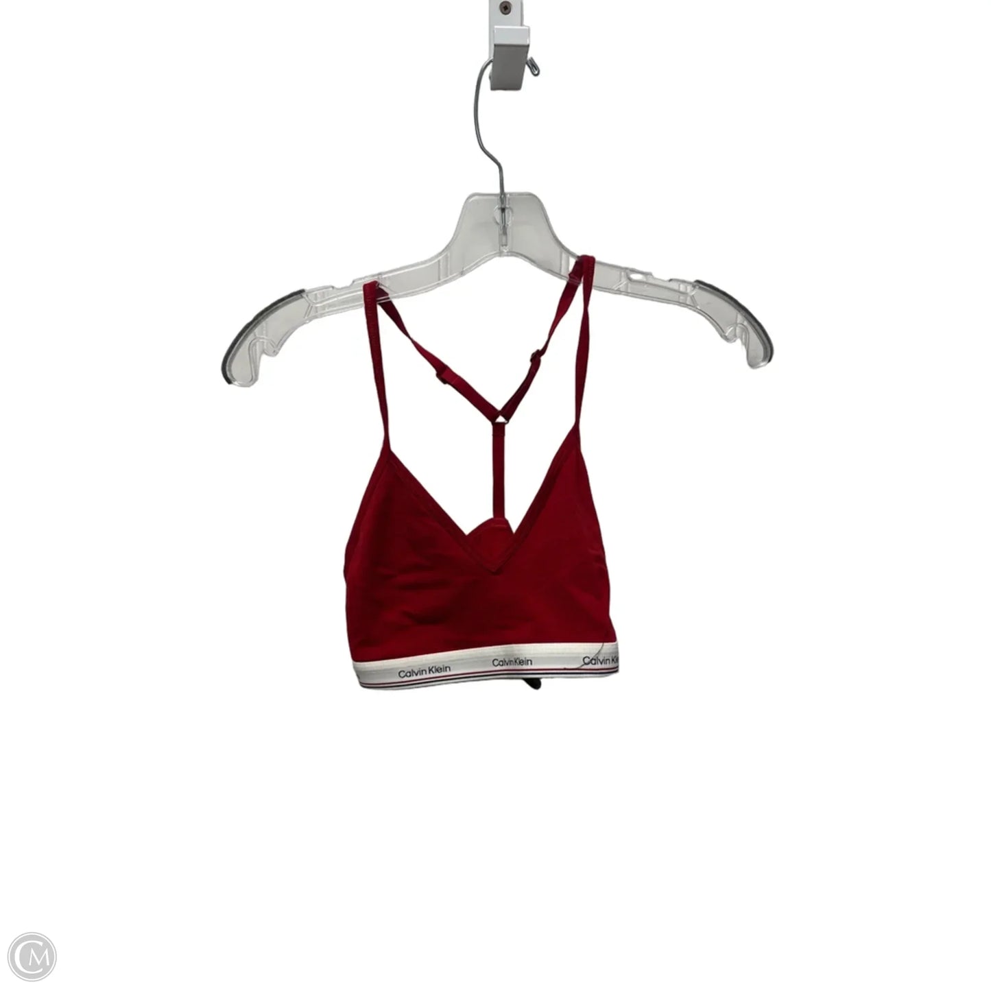 Athletic Bra By Calvin Klein In Red, Size: M