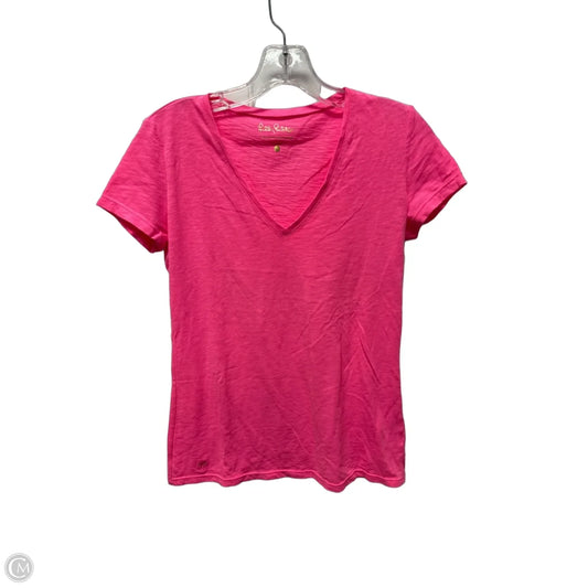 Top Short Sleeve Designer By Lilly Pulitzer In Pink, Size: Xs