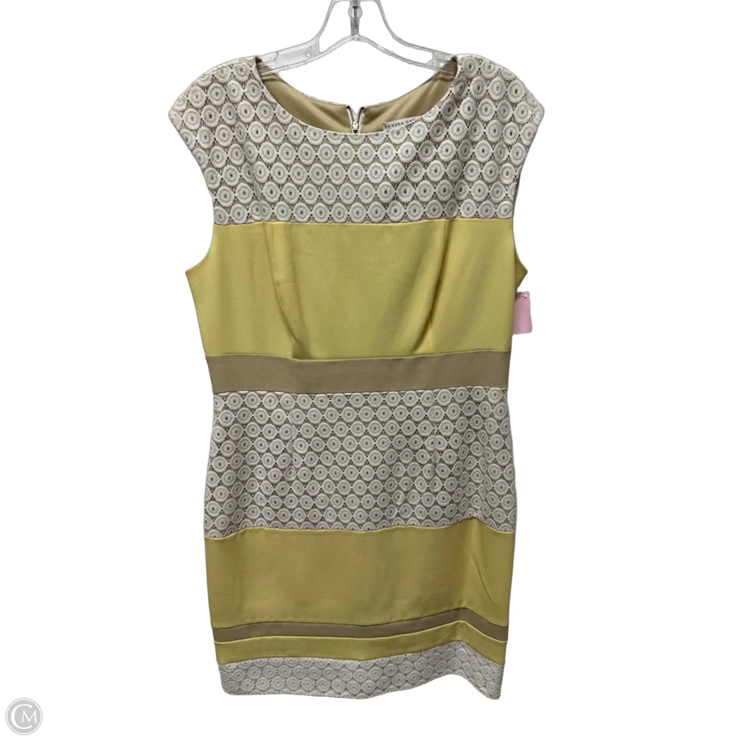 Dress Casual Midi By Sandra Darren In Yellow, Size: L