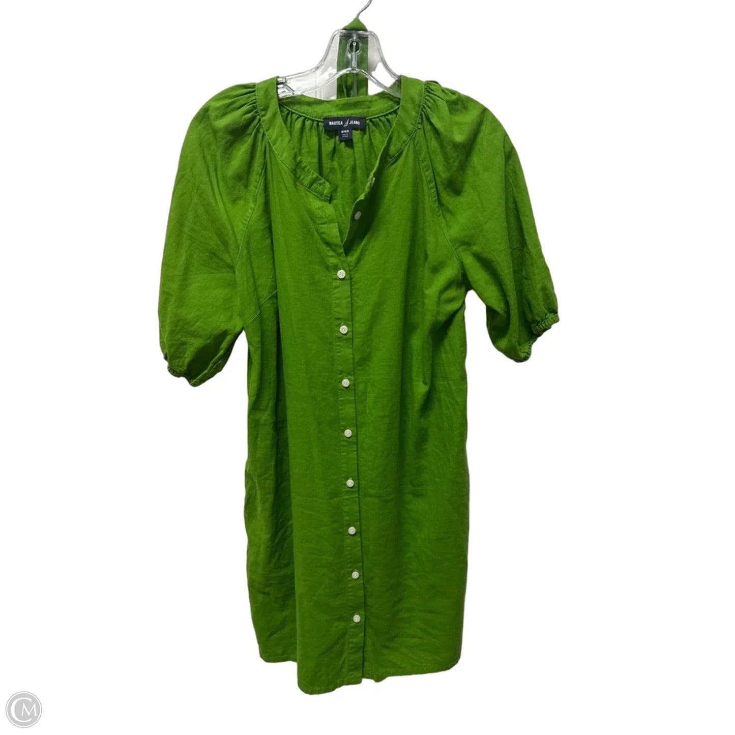 Dress Casual Midi By Nautica In Green, Size: M