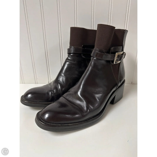 Boots Ankle Flats By Via Spiga In Brown, Size: 7.5