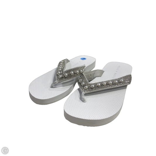 Sandals Flip Flops By Kelly And Katie In White, Size: 6