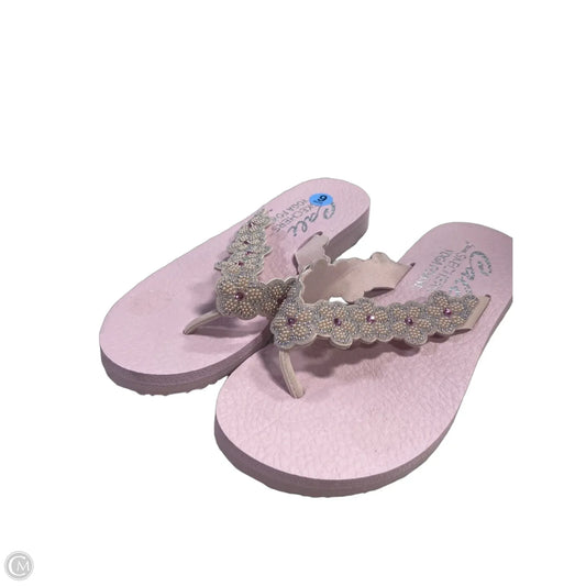 Sandals Flip Flops By Skechers In Pink, Size: 6