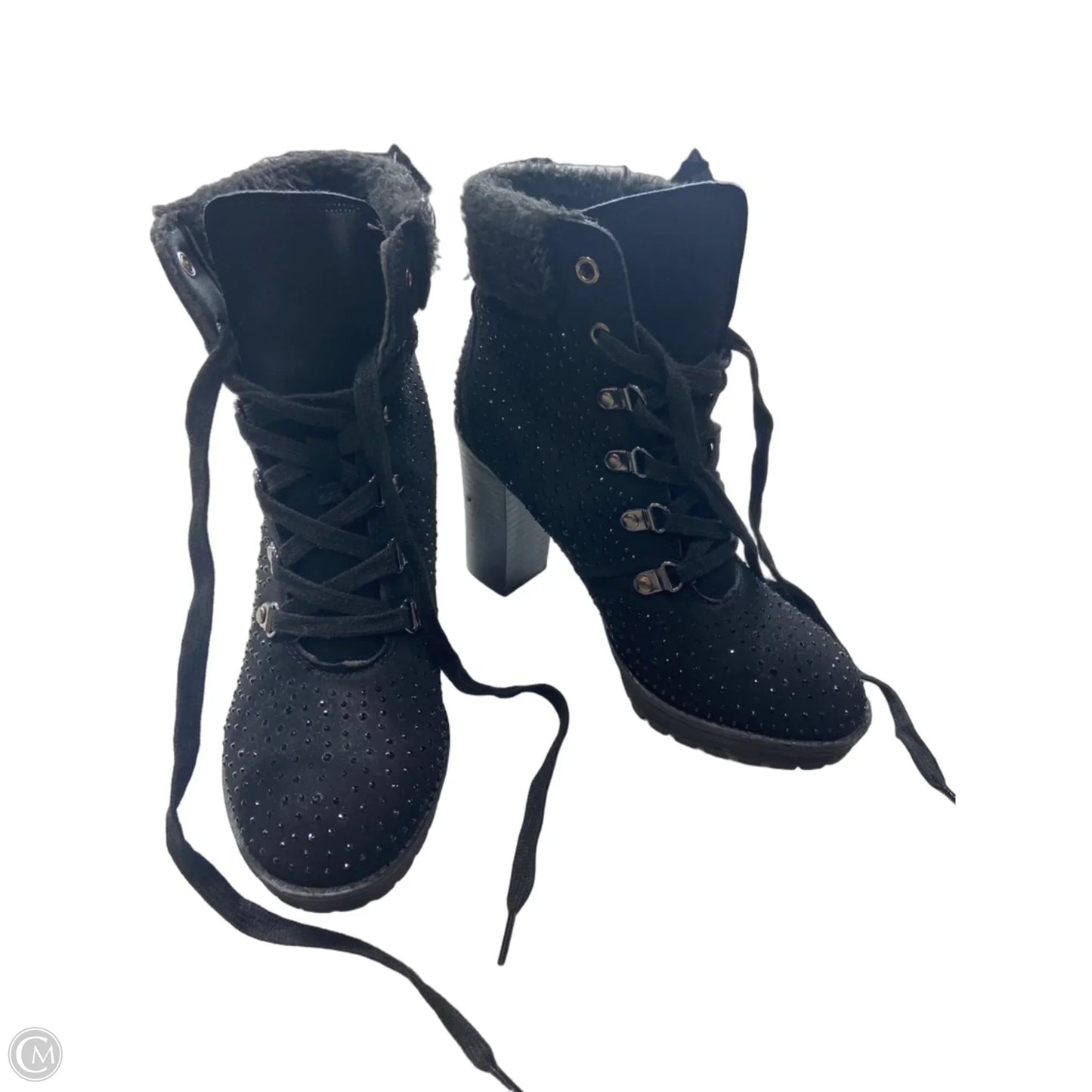 Boots Ankle Heels By Andiamo In Black, Size: 7