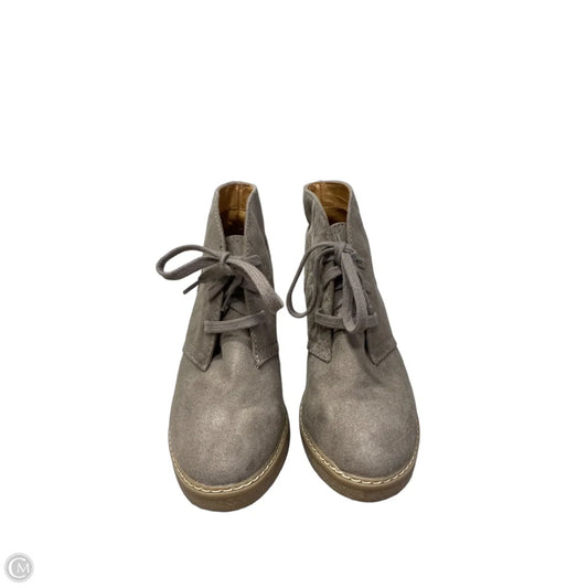 Boots Ankle Heels By Merona In Grey, Size: 6.5