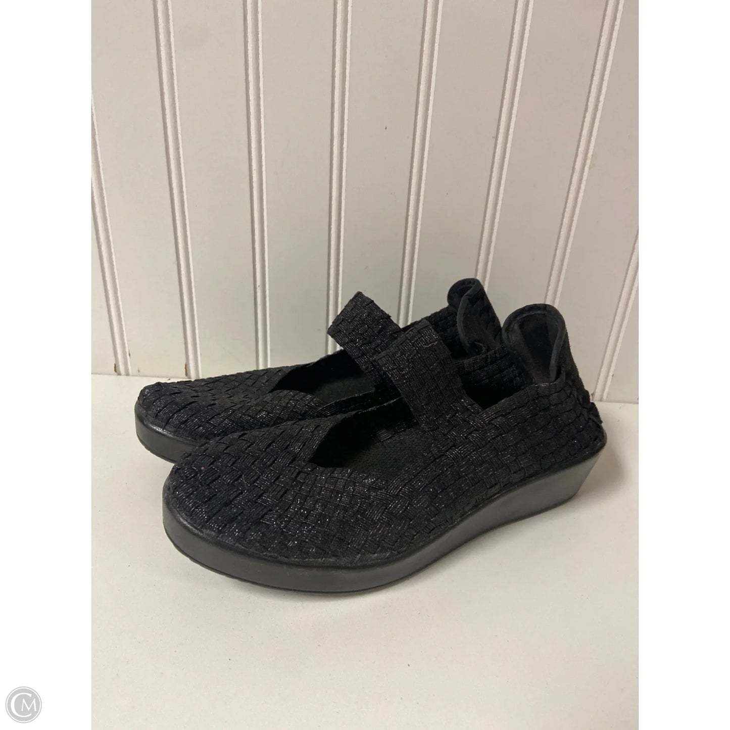 Sandals Heels Wedge By Bernie Mev In Black, Size: 5.5