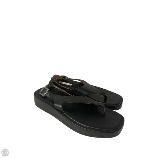 Sandals Flip Flops By Saks Fifth Avenue In Black, Size: 8
