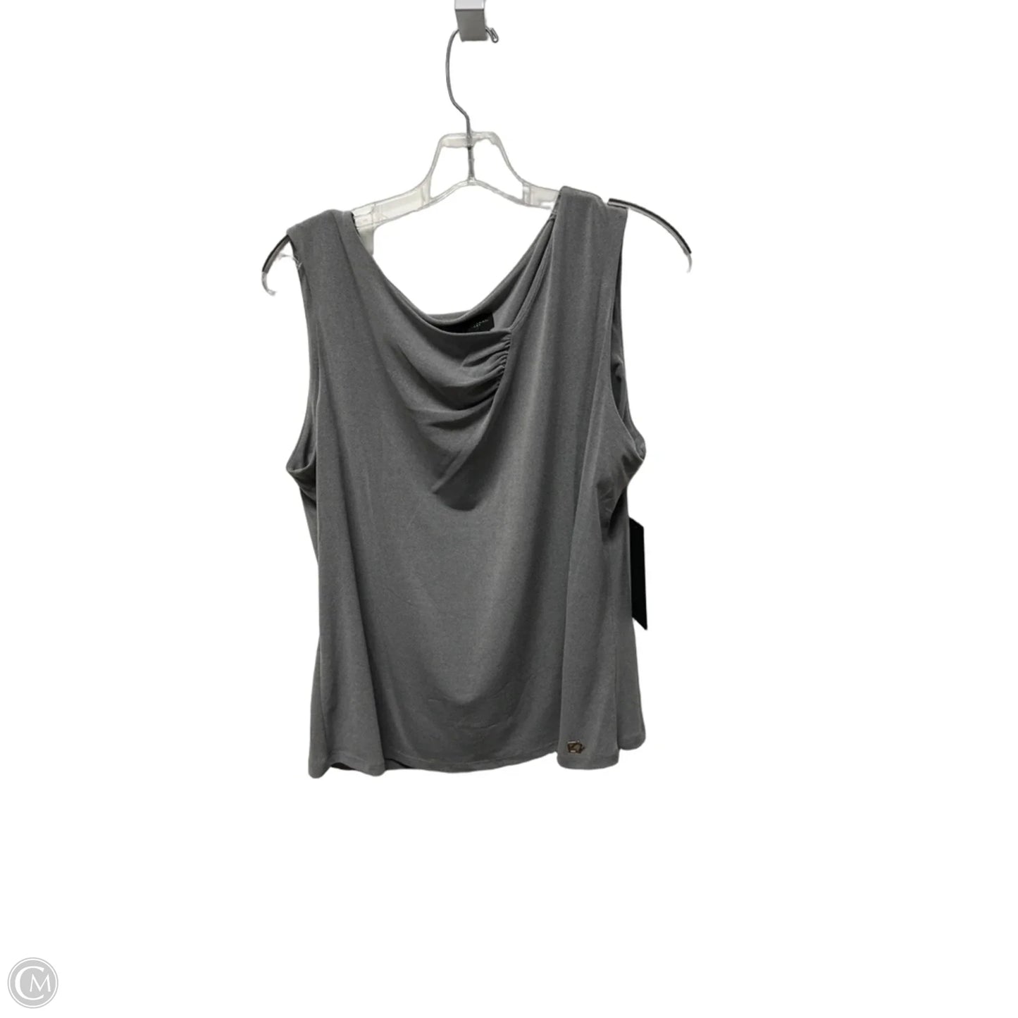 Top Short Sleeve Basic By Donna Karan In Grey, Size: Xl