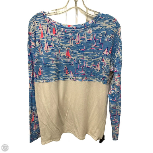 Top Long Sleeve Designer By Lilly Pulitzer In Nautical Print, Size: M