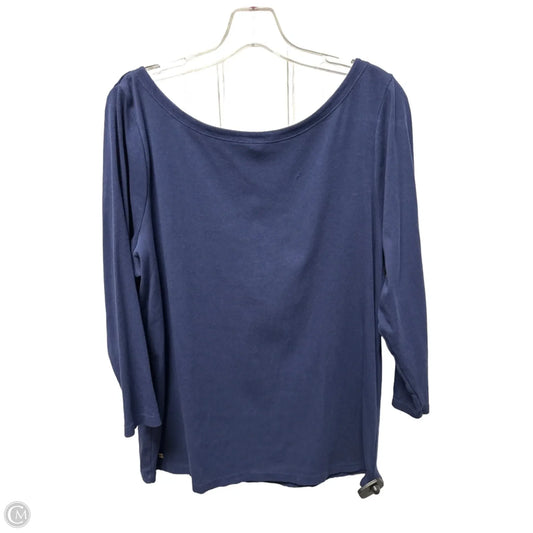 Top Long Sleeve Designer By Lilly Pulitzer In Navy, Size: Xxl