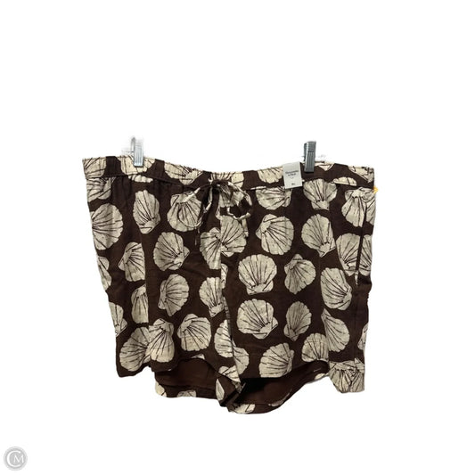 Shorts By Abercrombie And Fitch In Brown & Cream, Size: Xl