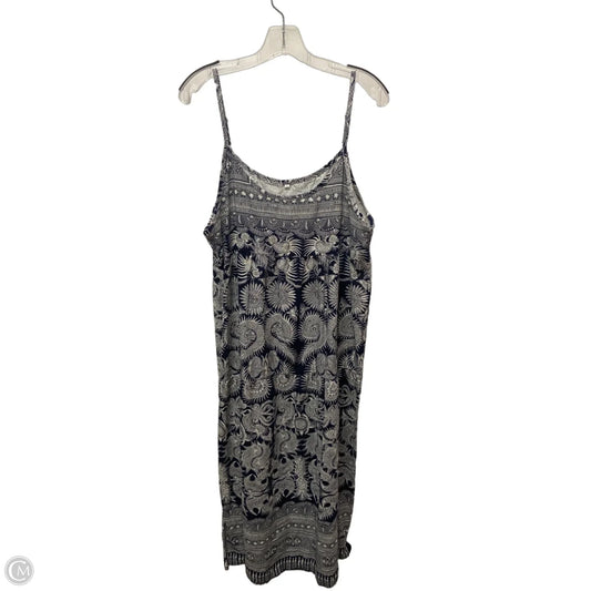 Dress Casual Maxi By Clothes Mentor In Blue & White, Size: 1x