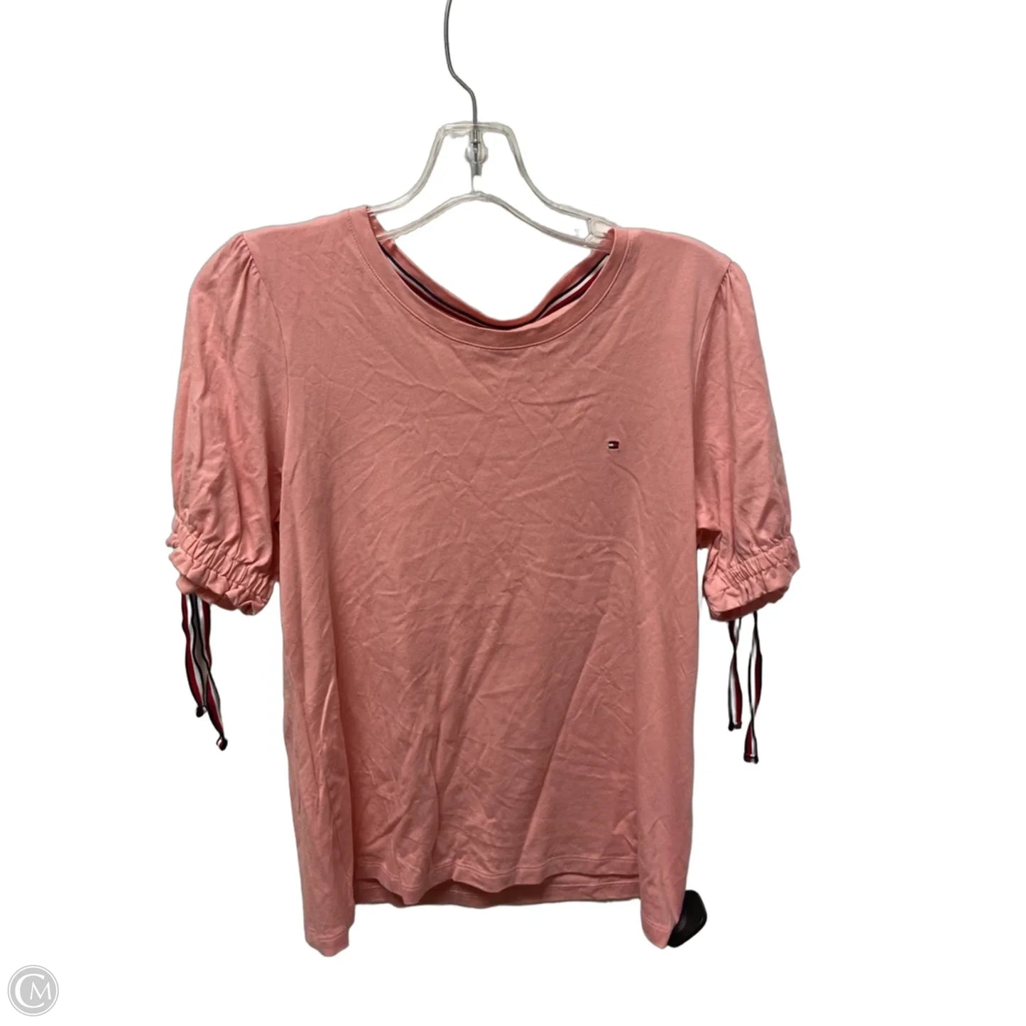 Top Short Sleeve By Tommy Hilfiger In Pink, Size: L