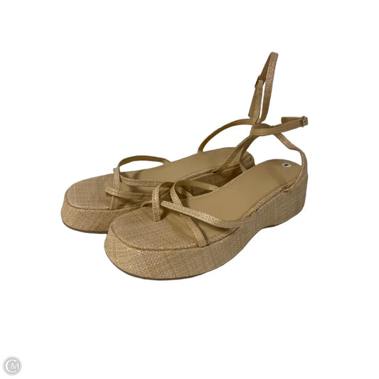 Sandals Flats By Abercrombie And Fitch In Beige, Size: 9