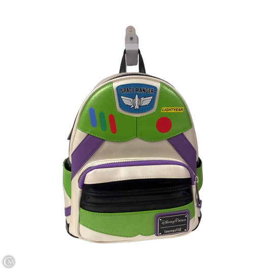 Backpack Leather By Loungefly, Size: Medium