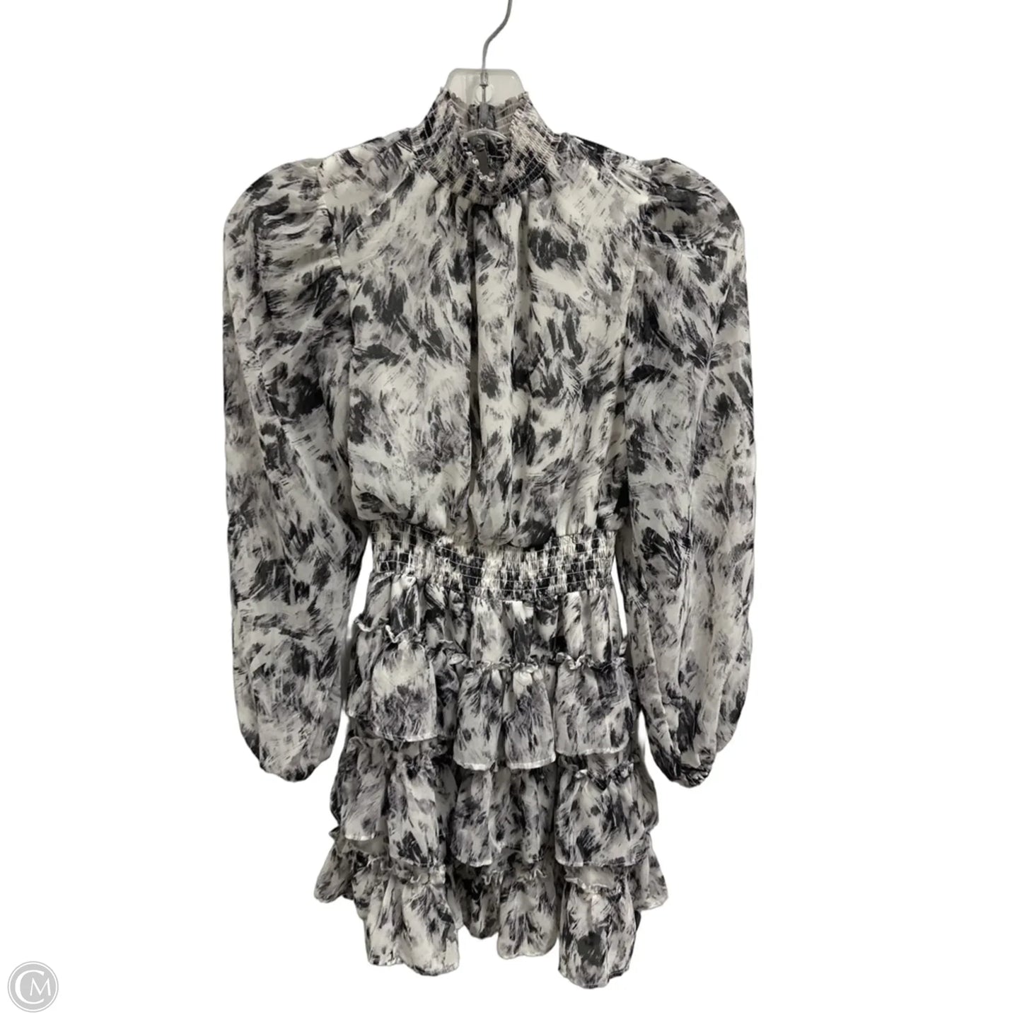 Dress Casual Short By Express In Grey & White, Size: Xxs