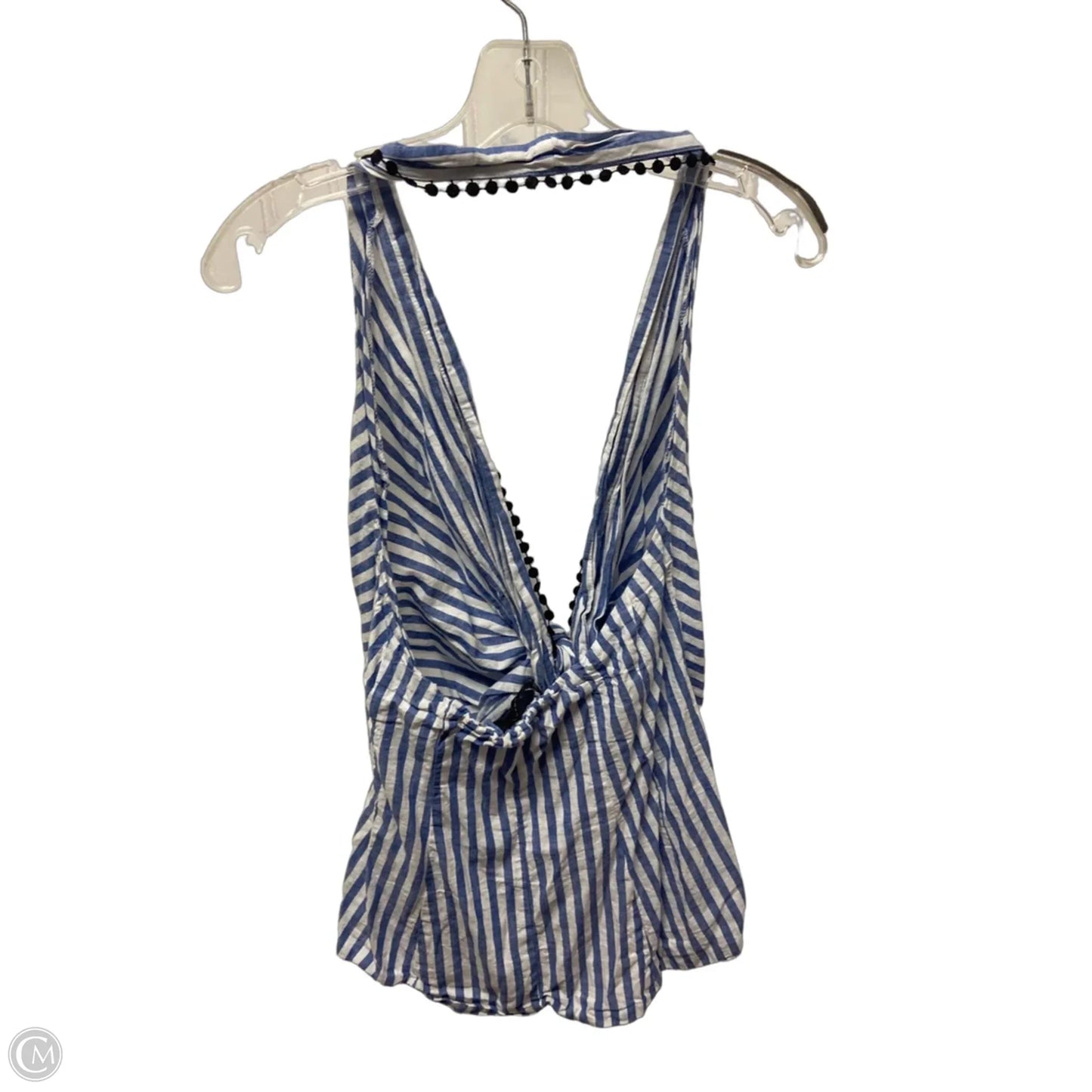 Top Sleeveless By Zara Women In Striped Pattern, Size: L