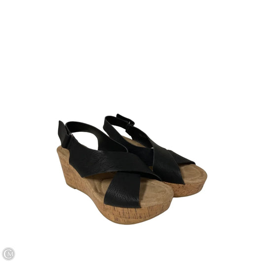 Shoes Heels Wedge By Cl By Chinese Laundry In Black & Cream, Size: 7.5