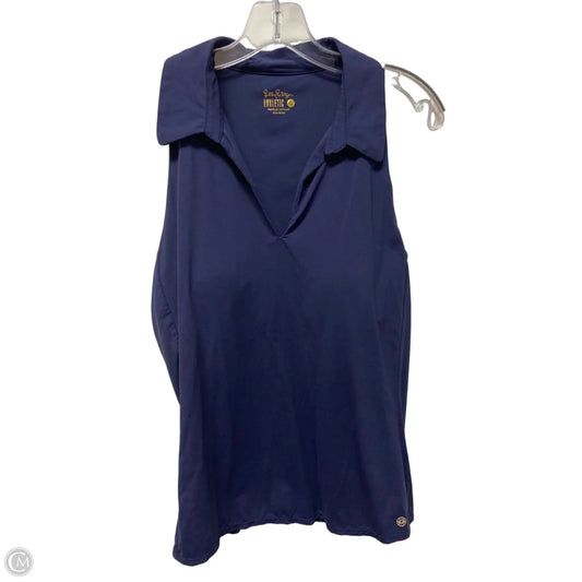 Top Sleeveless Designer By Lilly Pulitzer In Navy, Size: Xl