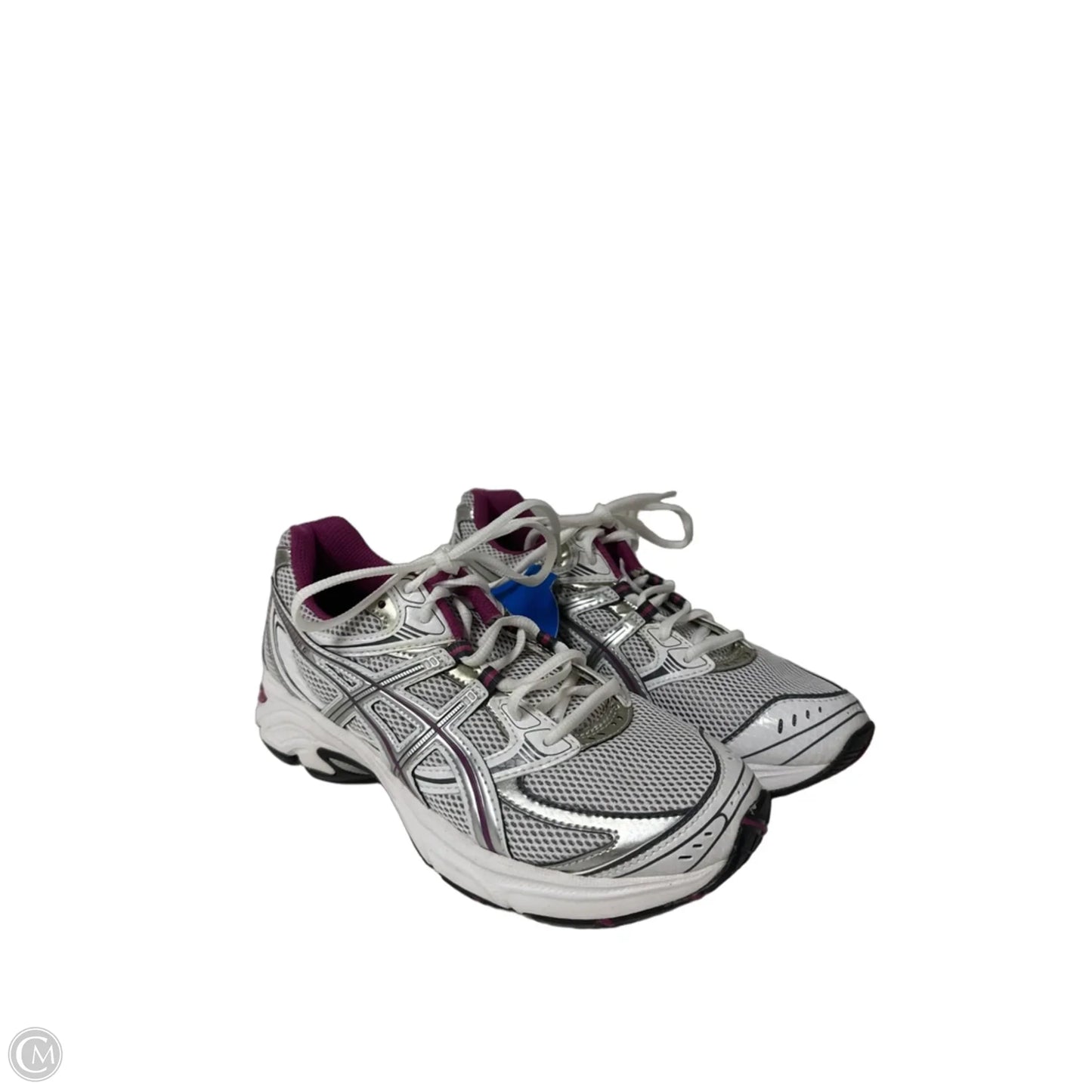 Shoes Athletic By Asics In Silver & White, Size: 7