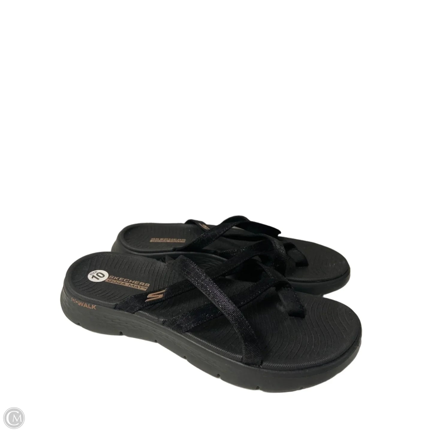 Sandals Flip Flops By Skechers In Black, Size: 10