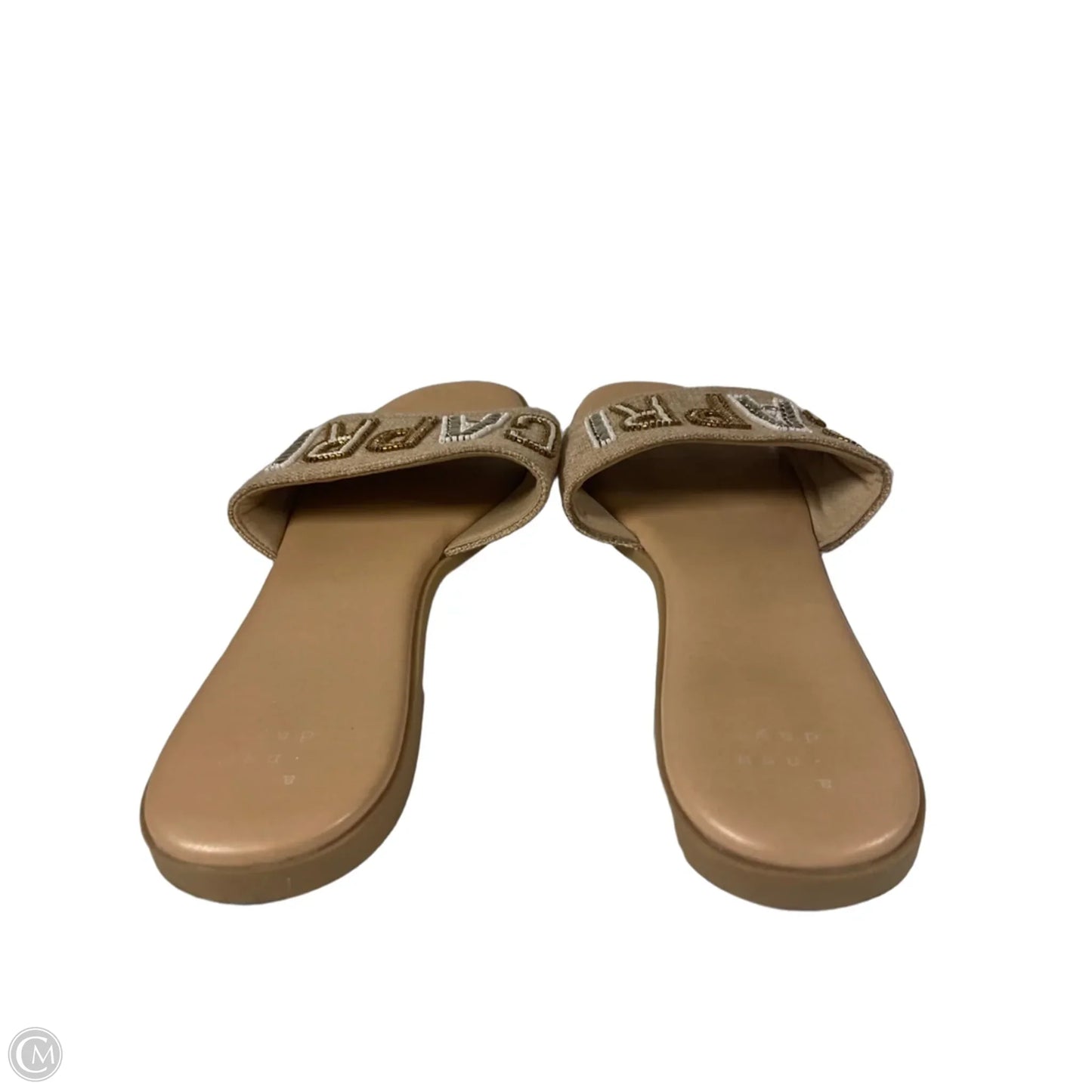 Sandals Flats By Clothes Mentor In Tan, Size: 9
