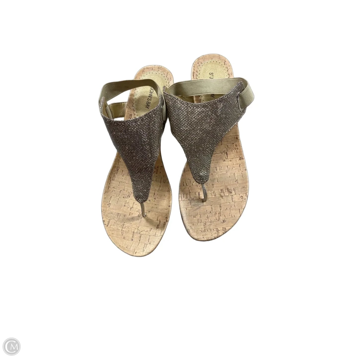 Sandals Heels Platform By St Johns Bay In Silver, Size: 8.5