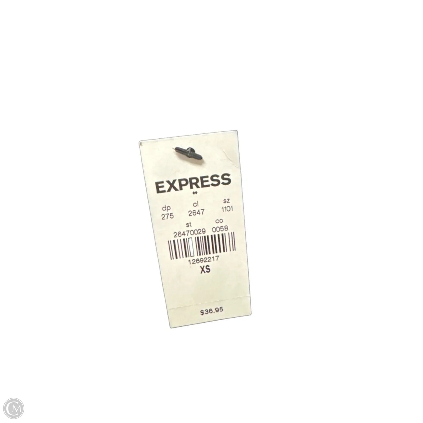 Top Short Sleeve By Express In Black, Size: Xs