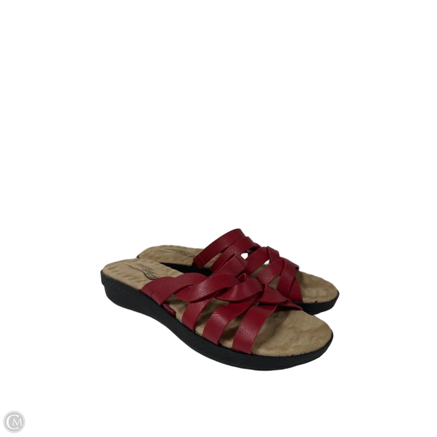 Sandals Flip Flops By Easy Street In Red, Size: 6