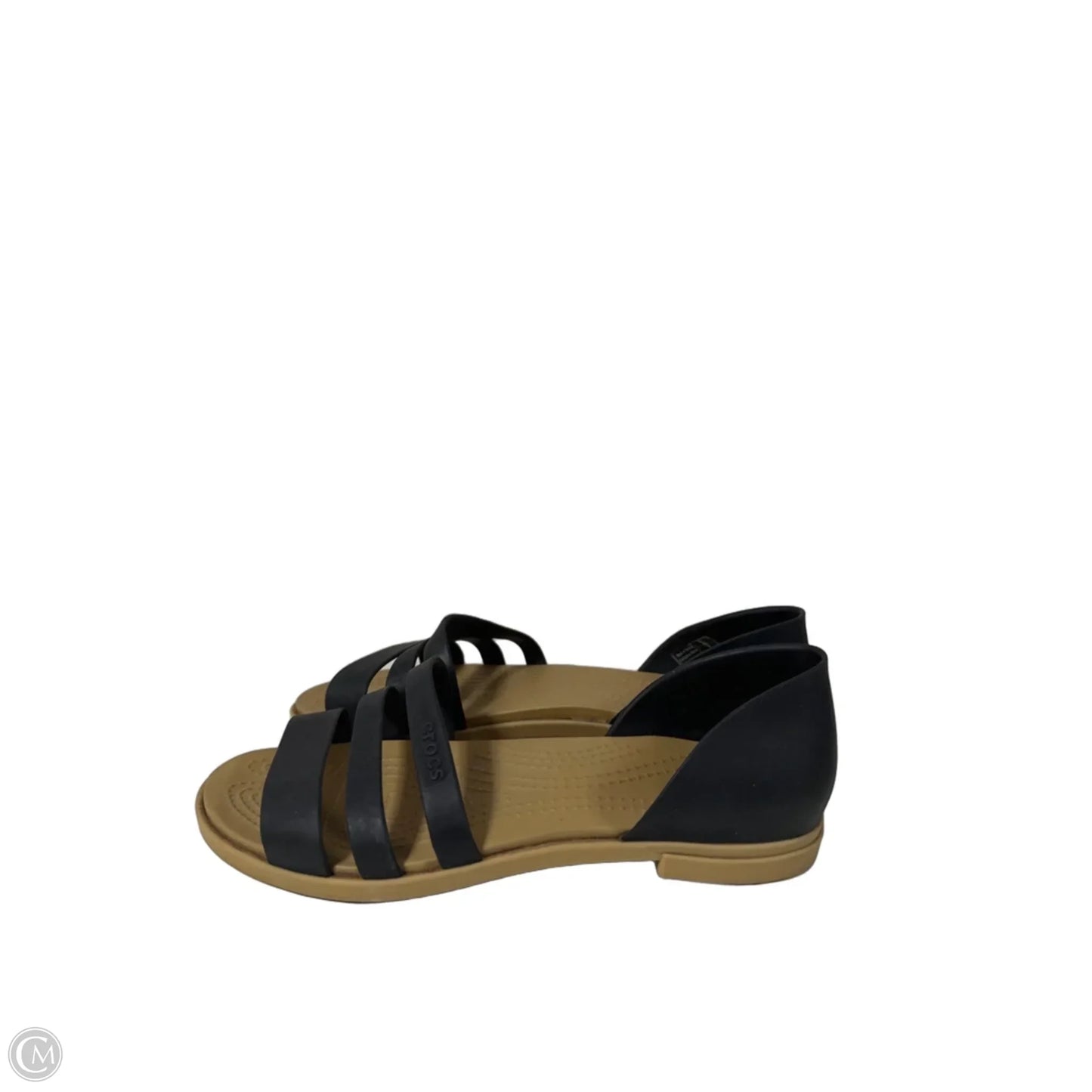 Sandals Flats By Crocs In Black, Size: 6