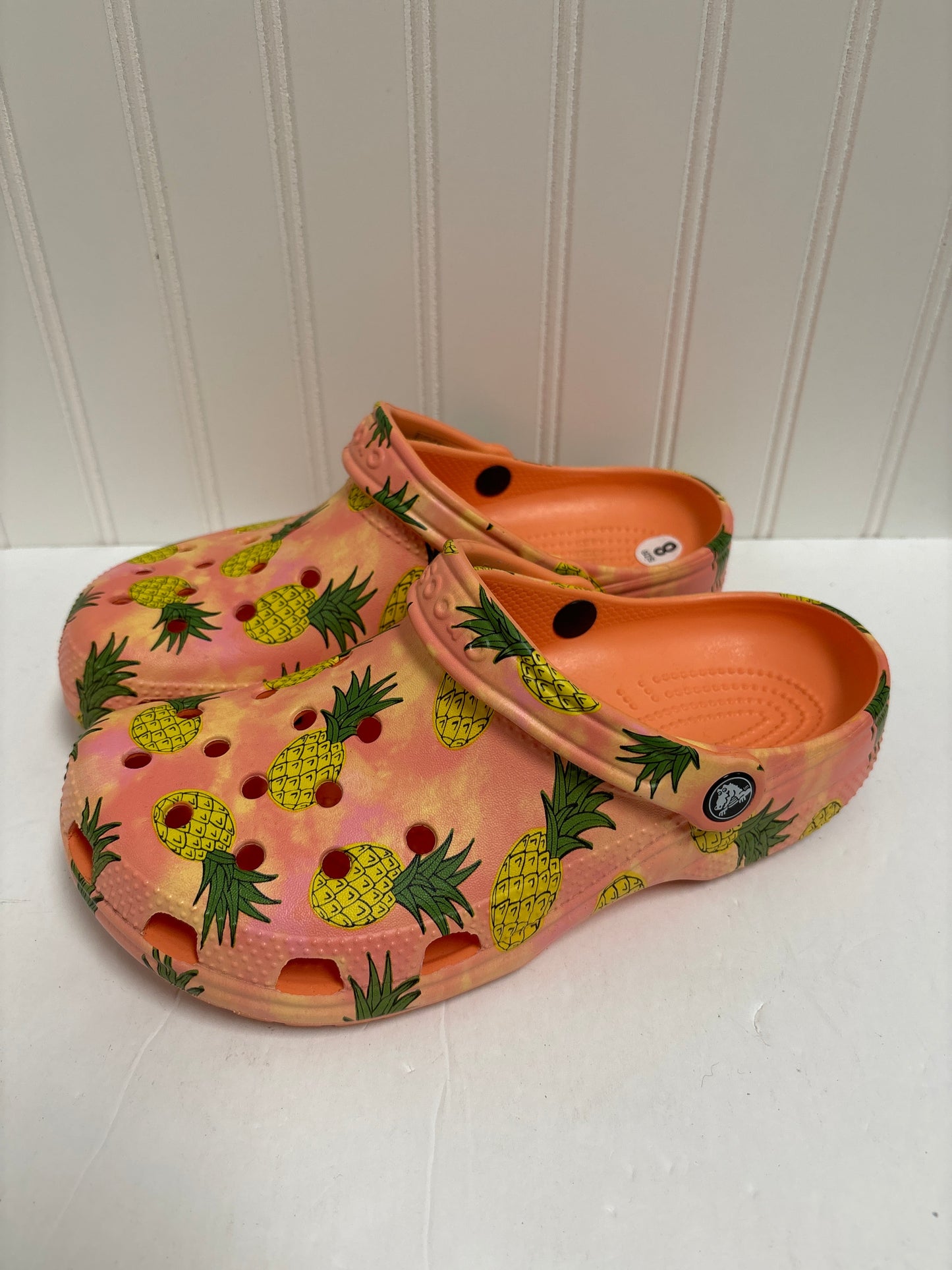 Orange Shoes Flats Crocs, Size 8