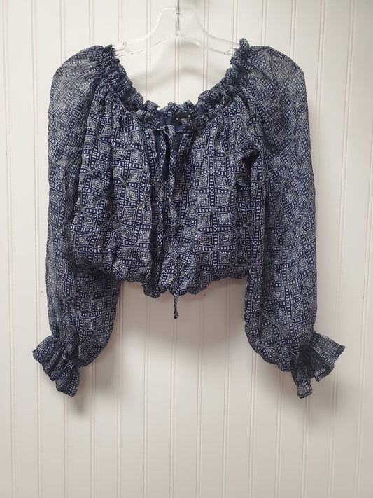 Navy Top Long Sleeve Blu Pepper, Size L