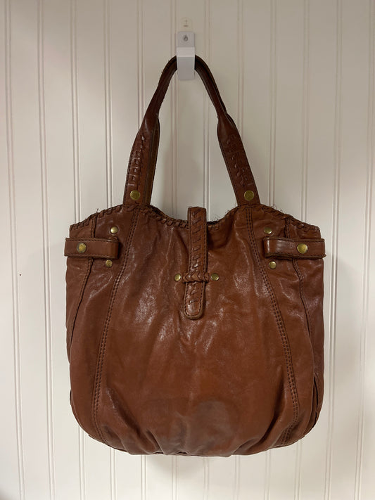 Handbag Leather By Lucky Brand, Size: Large