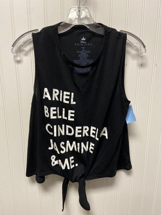 Top Sleeveless Basic By Disney Store In Black & White, Size: M